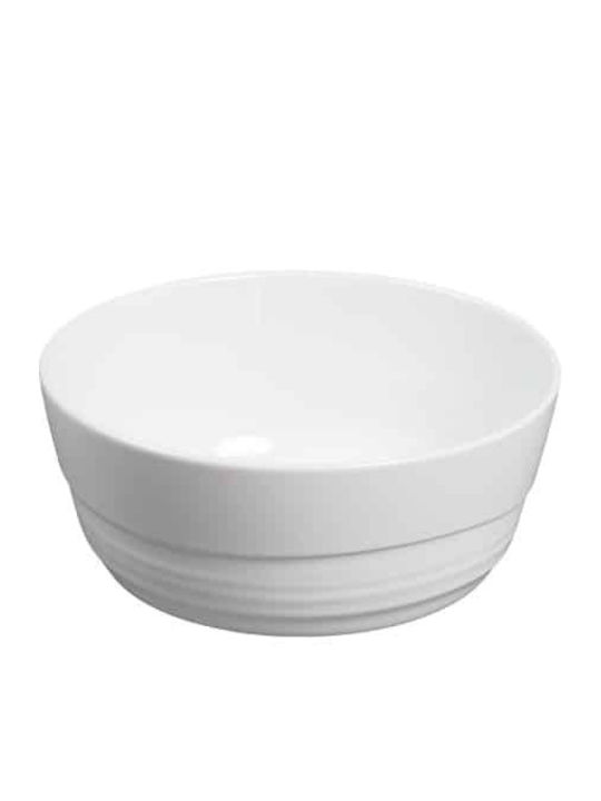 e-exoplismos Σαλατιέρα από Πορσελάνη Λευκή 19x19x10cm 6τμχ