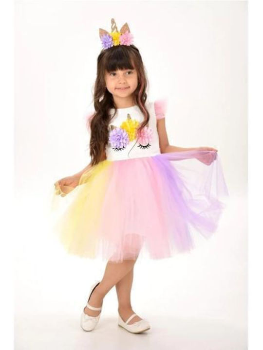 Buse Girls Dress Tulle Multicolour