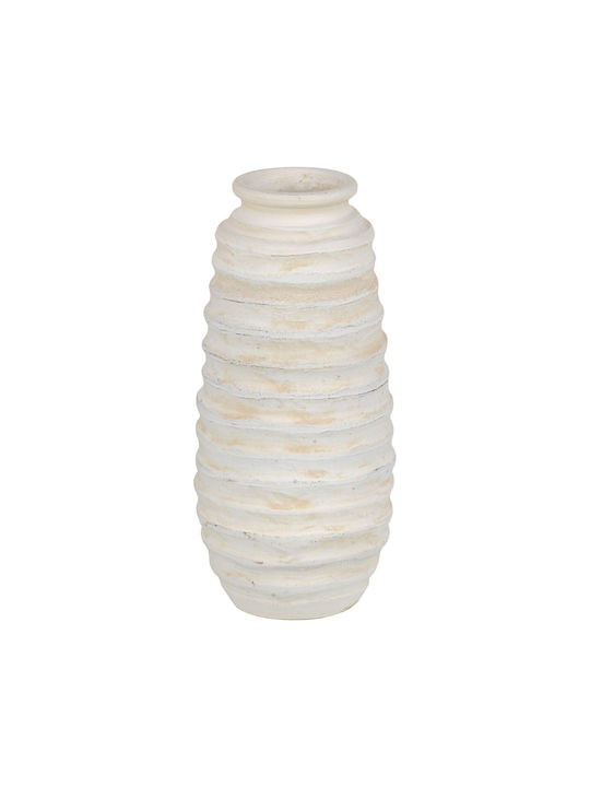 BigBuy Decorative Vase Beige 16x40x40cm