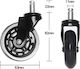 Zita Plus Pro Caster for Office Chair Plastic Black