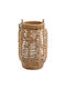 Fylliana Tabletop Wicker Lantern Brown 25x31cm