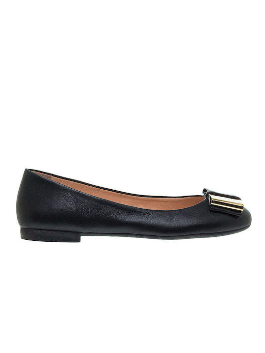 Mourtzi Leather Ballerinas Black