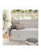 Lino Home Pricio Three-Seater Sofa Throw 170x280cm Taupe