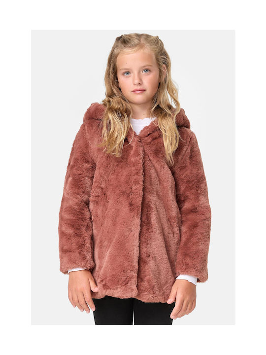 Urban Classics Kids Coat with Hood Darkrose