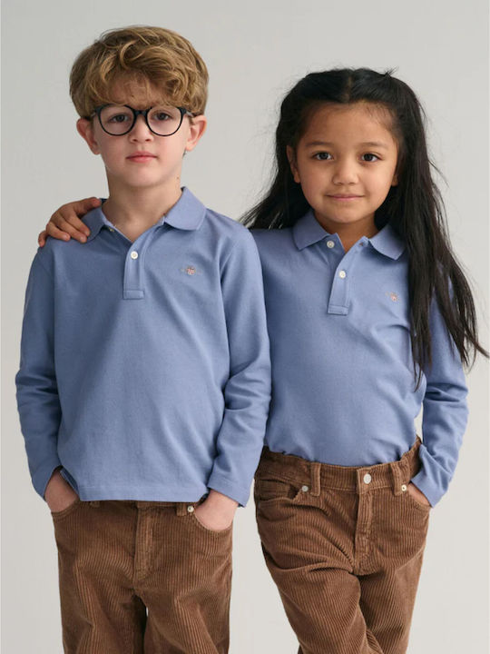 Gant Kids Polo Long Sleeve Blue