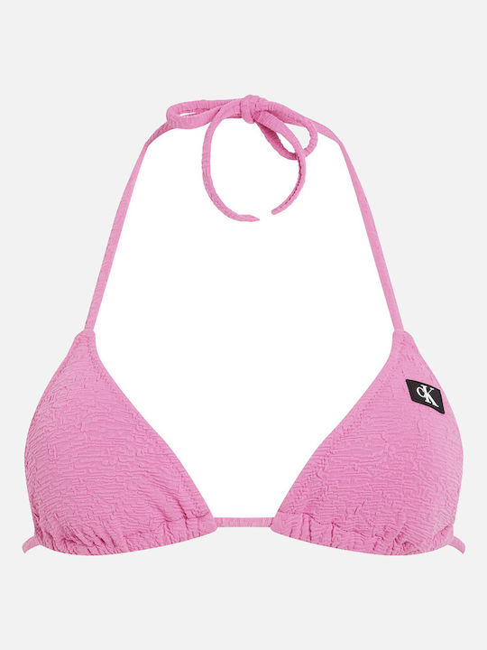 Calvin Klein Triangle Bikini Top Pink