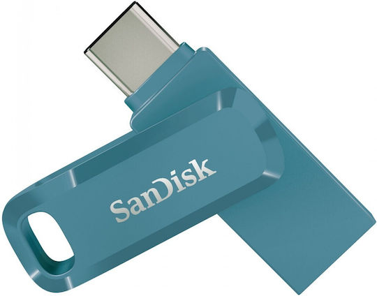 Sandisk Ultra Dual 256GB USB 3.1 Stick mit Verbindung USB-A & USB-C Blau