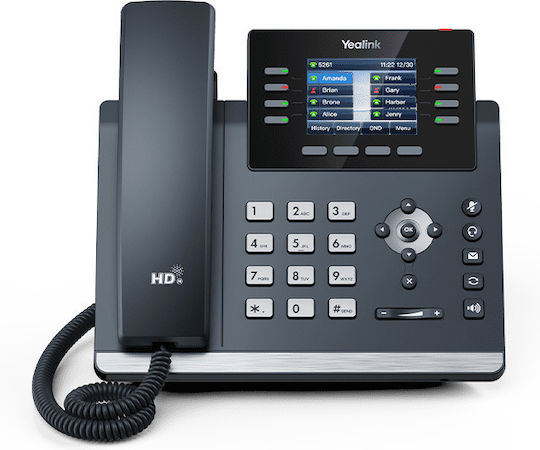 Yealink SIP-T44U Wired IP Phone 12 Lines Black