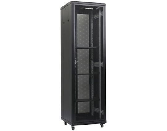 DateUp С крака Рак кабинет 47U 80x80x227.7см Черен 04.022.0342