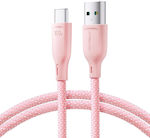 Joyroom Braided USB 2.0 Cable USB-C male - USB-A 100W Multicolour 1m