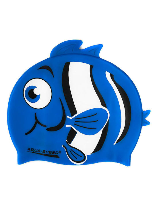 Aquaspeed Schwimmkappe Kinder Blau