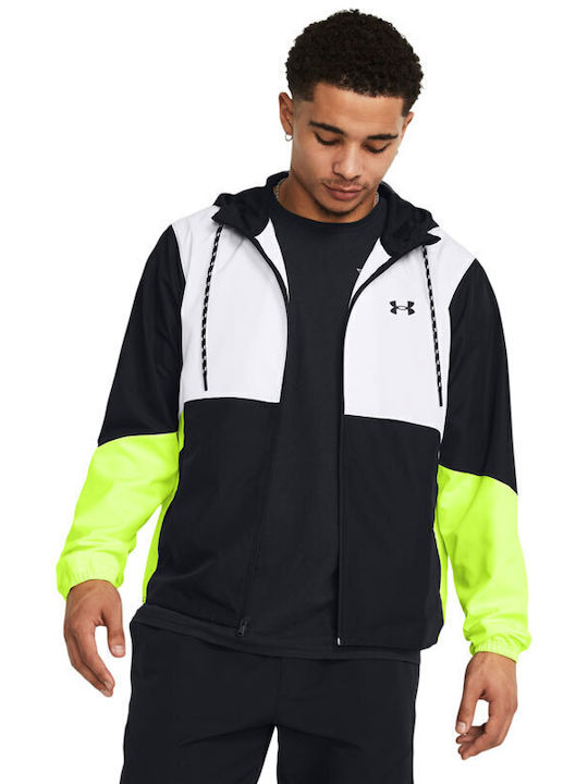 Sportjacke Winddicht Black/high-vis Yellow