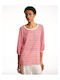 Women's Summer Blouse with 3/4 Sleeve Watermelon