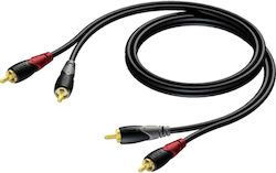 Procab CLA800/0.5 2x RCA De Sex Masculin - 2x RCA De Sex Masculin 0.5m Procab CLA800/0.5 2x RCA De Sex Masculin - 2x RCA De Sex Masculin 0.5m