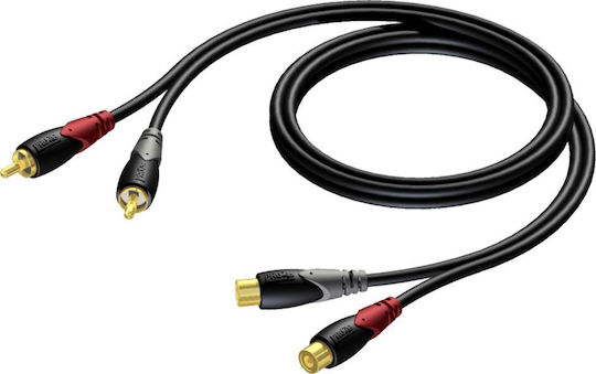 Procab Kabel 2x RCA-Stecker - 2x RCA-Stecker 3m CLA850/3
