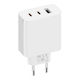Xiaomi GaN с USB-A порт и 2 USB-C порта и кабел USB-C - USB-C 67W Бял (2C1A)
