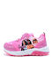 Παιδικά Sneakers Ανατομικά με Σκρατς & Φωτάκια Φούξια