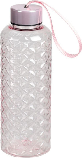 Excellent Houseware Μπουκάλι Νερού Πλαστικό με Βιδωτό Καπάκι Ροζ 500ml