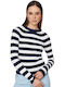 Ale - The Non Usual Casual Women's Blouse Long Sleeve Striped Blue