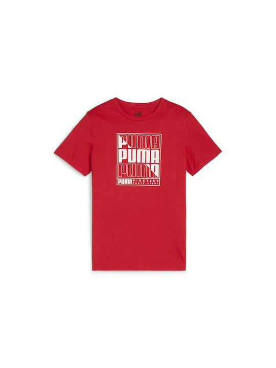 Puma Kinder-T-Shirt Rot