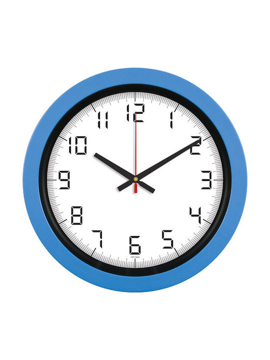 Wall Clock Plastic Light Blue Ø40cm