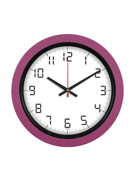 Wall Clock Plastic Purple Ø40cm