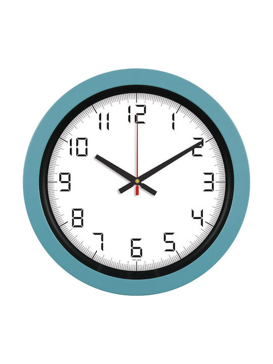 Wall Clock Plastic Light Blue Ø40cm