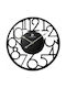 Justaminute Wanduhr Hölzernes Schwarz