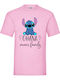Fruit of the Loom Lilo And Stitch Original T-shirt Ροζ Βαμβακερό