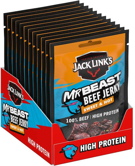 Jack Link's Jerky Sweet & Hot cu aromă de Carne de vita 12x25gr