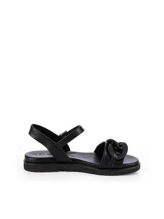 Marco Tozzi Damen Flache Sandalen Anatomisch in Schwarz Farbe