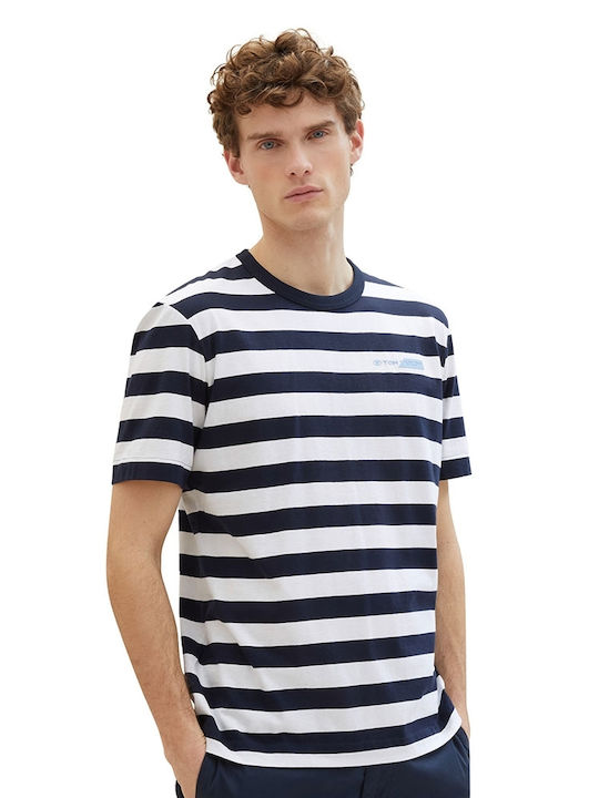 Tom Tailor T-shirt Bărbătesc cu Mânecă Scurtă Albastru