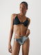 Bikini Slip High Waist Silver