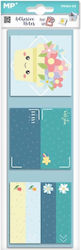 Mp Αυτοκόλλητες Σημειώσεις Μπλοκ Flowers 75τεμ Pn164-03