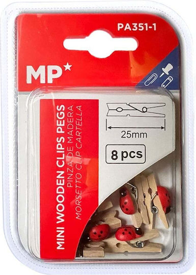 Mp Mini Holzlutscher mit Marienkäfer 8 Stück Pa351-1