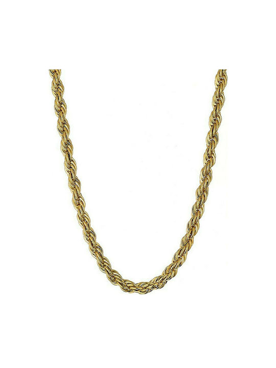 Bode Chain Neck made of Steel Gold-Plated Thick Thickness 7.2mm