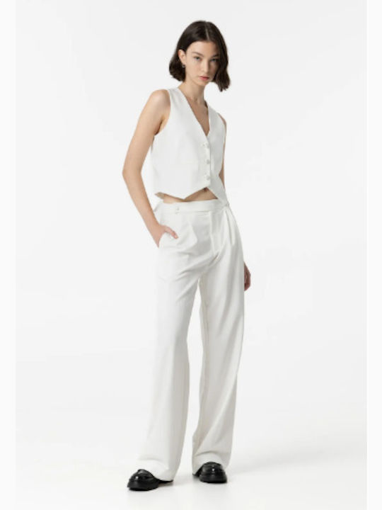 Tiffosi Women's Fabric Trousers White