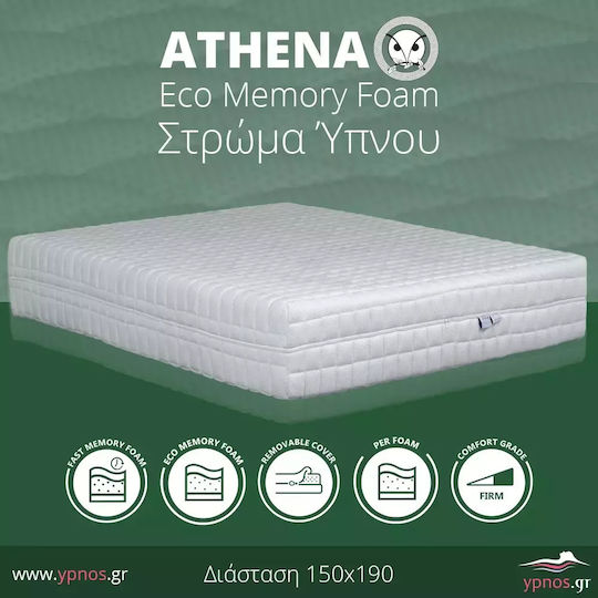 Ypnos Athena Eco Doppel Matratze Memory-Schaum Beidseitig 150x190x28cm