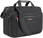 Premium Αδιάβροχη Τσάντα Ώμου / Χειρός για Laptop 17.3" σε Μαύρο χρώμα 1000-42380142