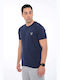 Bodymove Men's Short Sleeve Blouse Blue