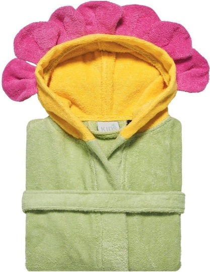Kentia Παιδικό Μπουρνούζι Pixie Robes Πράσινο με Κουκούλα