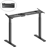 Brateck Klappbar Möbelrahmen aus Metall Geeignet für Büro Black 145x60x70cm