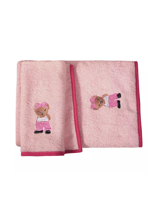 Greenwich Polo Club Set of baby towels 2pcs Pink Weight 400gr/m²