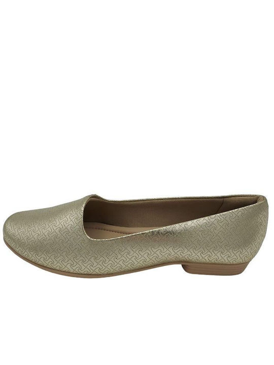 Piccadilly Anatomic Synthetic Leather Ballerinas Gold