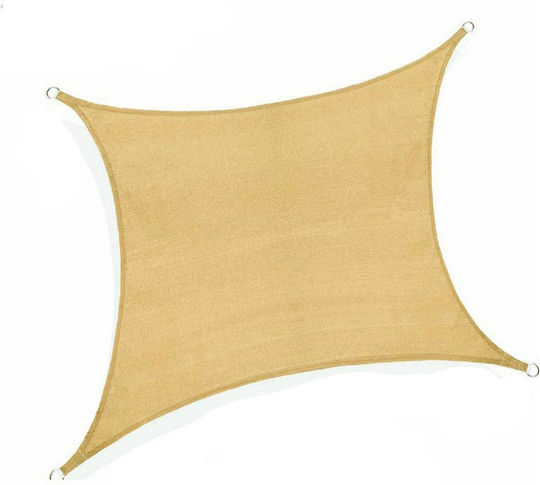 Sidirela Τετράγωνο Πανί Σκίασης Μπεζ 3.5x3.5m 180gr/m²