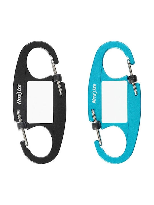 Niteize Set of Keychains Slidelock Dual Carabiner Plastic Black 2 Pieces