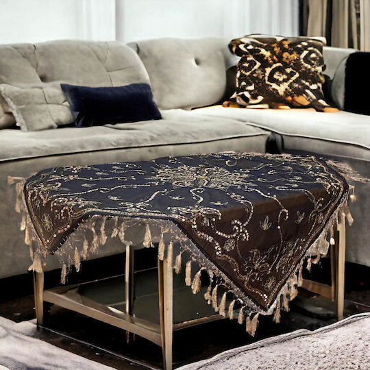 Linea Home Tischdecken Set 5Stücke Saira Schwarz / Gold