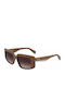 Liu Jo Women's Sunglasses with Brown Plastic Frame and Brown Lens