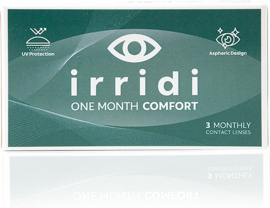 Irridi One Month Comfort 6 Monthly Contact Lenses Hydrogel with UV Protection
