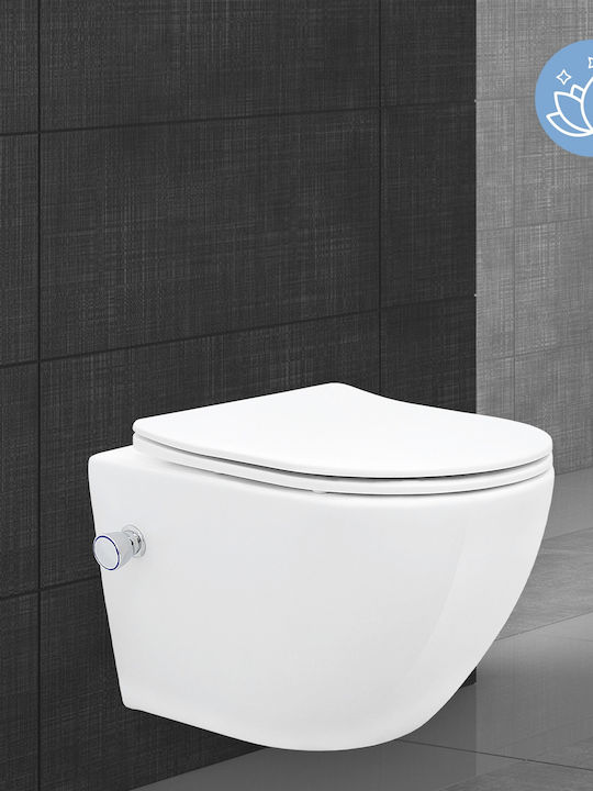 ML-Design Wall-Mounted Toilet with Cover with Bidet White 4064649130586 ML-Design Wall-Mounted Toilet with Cover with Bidet White 4064649130586